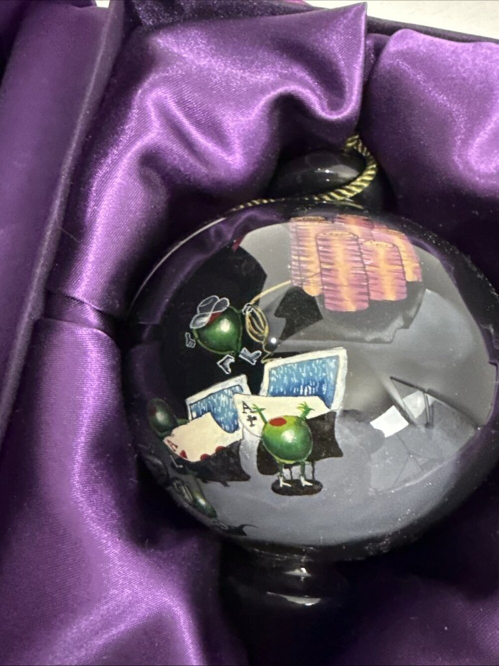 Michael Godard “Pocket Rockets All In” Artist Ornament Ne 'Qwa Art Lined Box